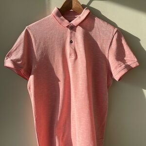 Massimo Dutti Men's Pink Polo Shirt